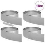 vidaXL Împrejmuire pentru gazon 4 pcs Argintiu 450 x 20 cm