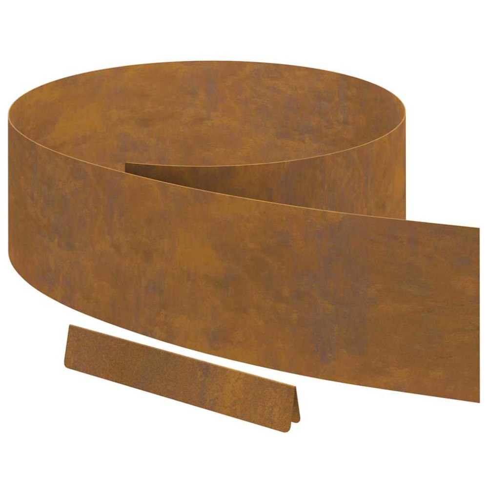 vidaXL Împrejmuire pentru gazon Ruginit 450 x 20 cm