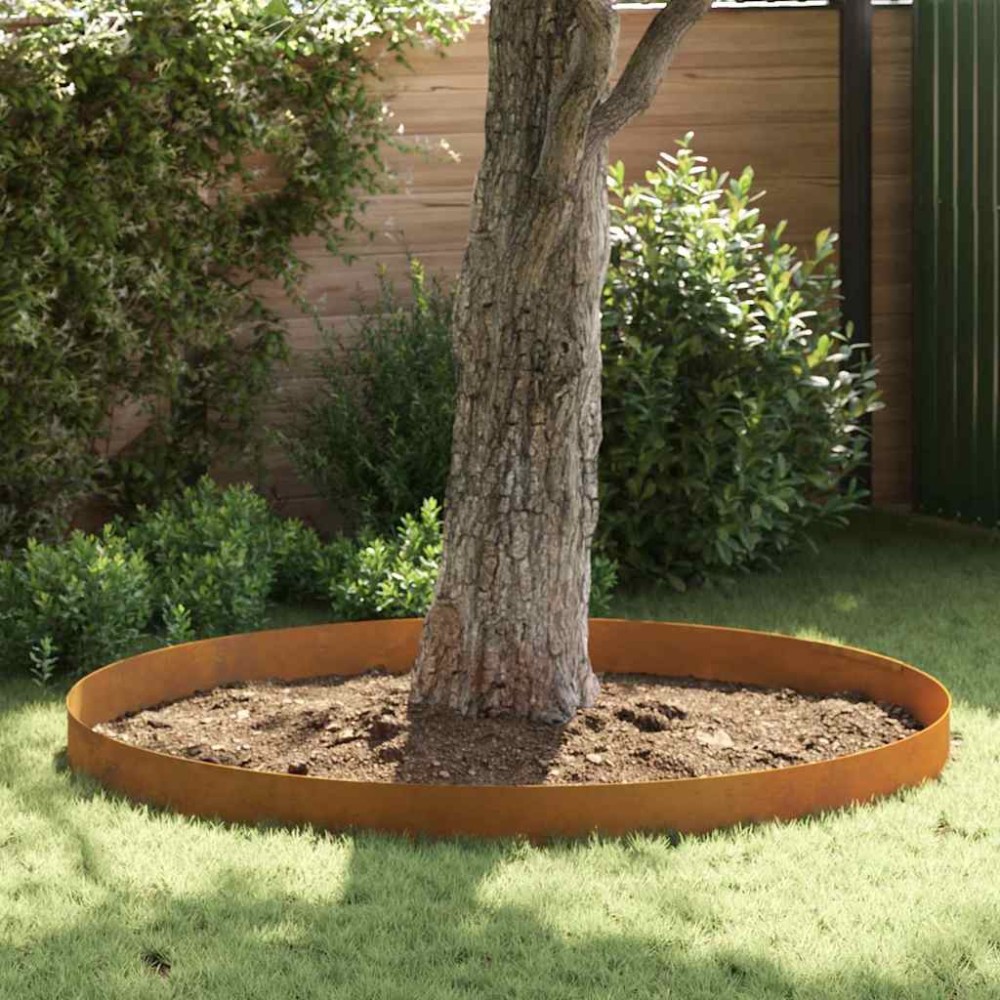 vidaXL Împrejmuire pentru gazon Ruginit 450 x 20 cm