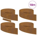 vidaXL Împrejmuire pentru gazon 4 pcs Ruginit 450 x 20 cm