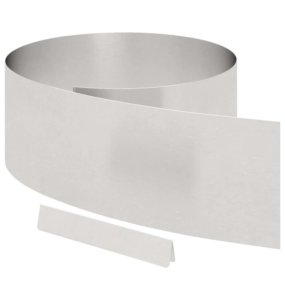 vidaXL Împrejmuire pentru gazon 4 pcs Argintiu 450 x 25 cm