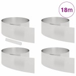vidaXL Împrejmuire pentru gazon 4 pcs Argintiu 450 x 25 cm