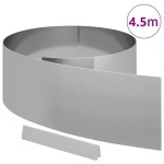 vidaXL Împrejmuire pentru gazon Argintiu 450 x 25 cm Oțel galvanizat vidaXL Împrejmuire pentru gazon Argintiu 450 x 25 cm Oțel galvanizat