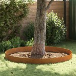 vidaXL Împrejmuire pentru gazon Ruginit 450 x 25 cm