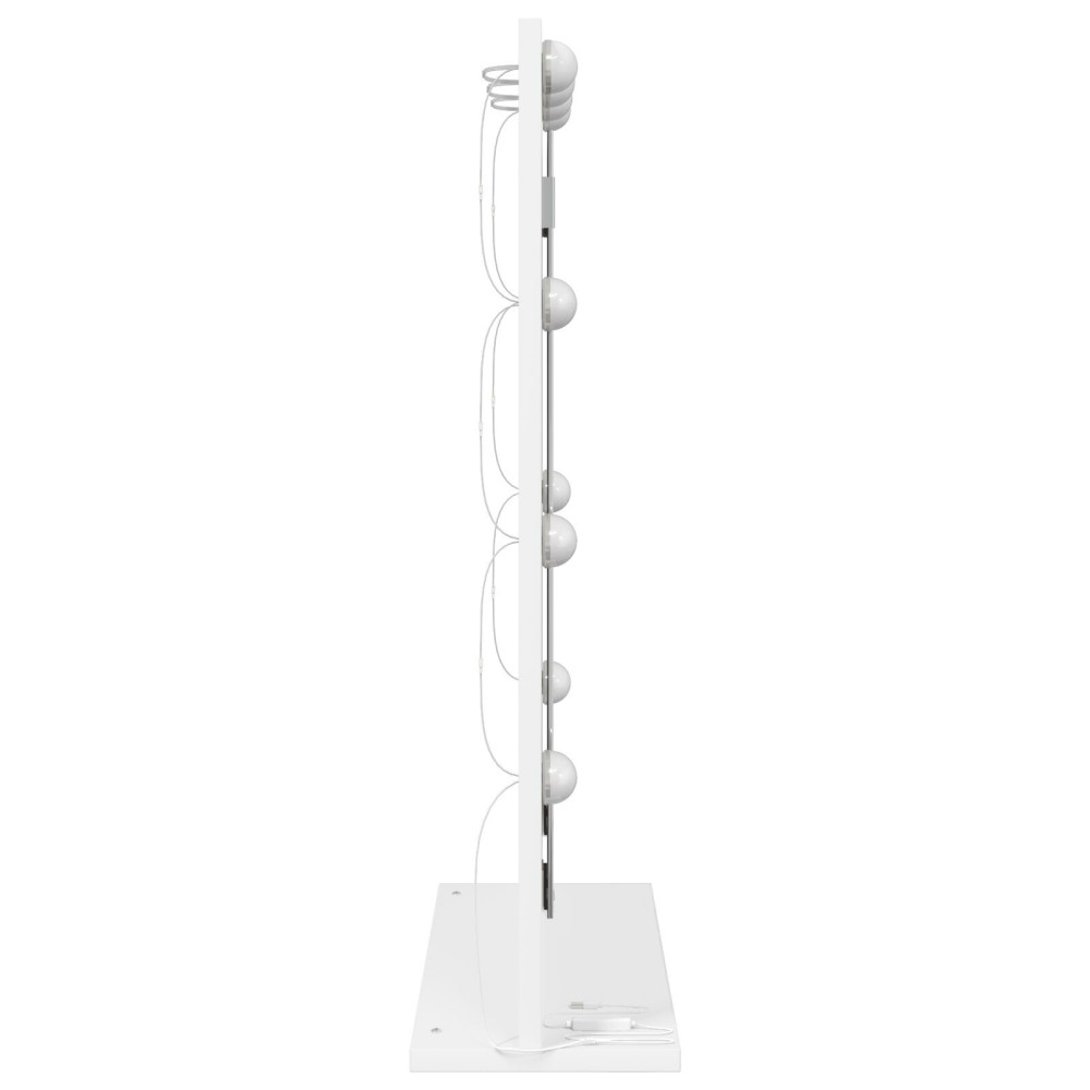 vidaXL Oglindă de toaleta cu lumini LED Alb 70x50x18 cm