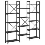 vidaXL Raft pentru cărți Stejar negru 156 x 25 x 167.5 cm vidaXL Raft pentru cărți Stejar negru 156 x 25 x 167.5 cm