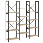 vidaXL Raft pentru cărți Stejar sonoma 156 x 25 x 167.5 cm vidaXL Raft pentru cărți Stejar sonoma 156 x 25 x 167.5 cm