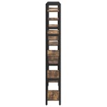 vidaXL Raft pentru cărți Stejar afumat 156 x 25 x 167.5 cm vidaXL Raft pentru cărți Stejar afumat 156 x 25 x 167.5 cm