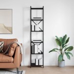 vidaXL Bibliotecă Stejar negru 40 x 30 x 188 cm Lemn compozit vidaXL Bibliotecă Stejar negru 40 x 30 x 188 cm Lemn compozit