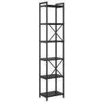 vidaXL Bibliotecă Stejar negru 40 x 30 x 188 cm Lemn compozit vidaXL Bibliotecă Stejar negru 40 x 30 x 188 cm Lemn compozit