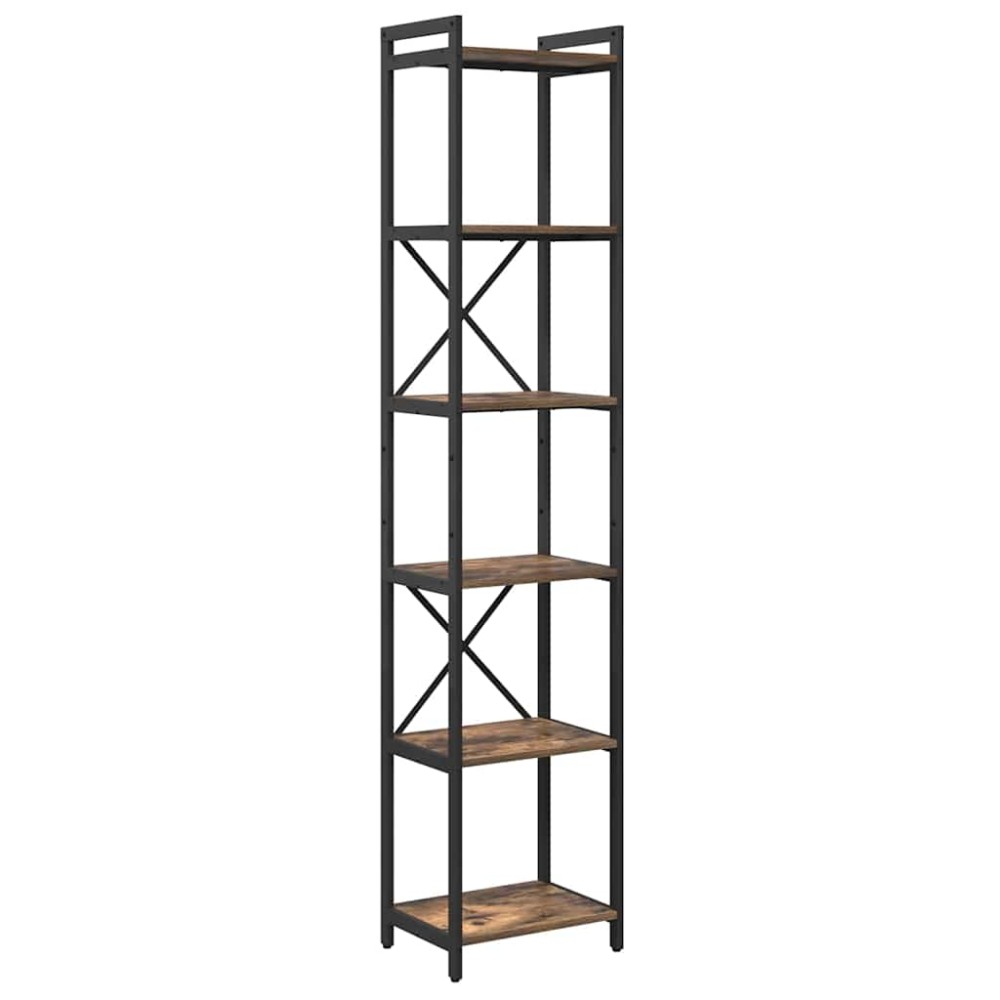 vidaXL Bibliotecă Stejar afumat 40 x 30 x 188 cm Lemn compozit