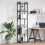 vidaXL Bibliotecă sonoma gri 40 x 30 x 188 cm Lemn compozit