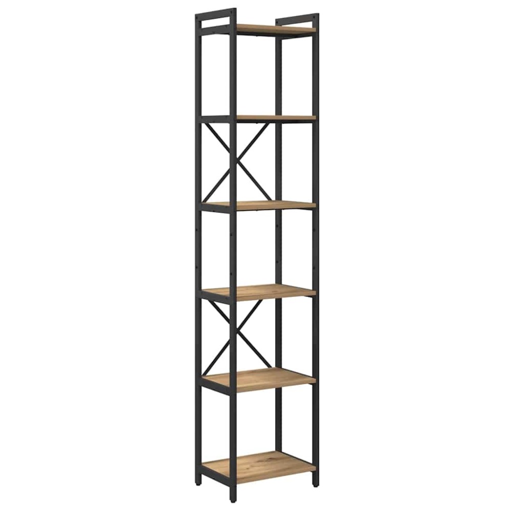 vidaXL Bibliotecă stejar artizanal 40 x 30 x 188 cm Lemn compozit