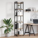 vidaXL Bibliotecă stejar artizanal 40 x 30 x 188 cm Lemn compozit