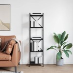 vidaXL Bibliotecă Stejar negru 40 x 30 x 153 cm Lemn compozit vidaXL Bibliotecă Stejar negru 40 x 30 x 153 cm Lemn compozit