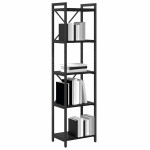 vidaXL Bibliotecă Stejar negru 40 x 30 x 153 cm Lemn compozit vidaXL Bibliotecă Stejar negru 40 x 30 x 153 cm Lemn compozit