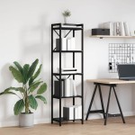 vidaXL Bibliotecă Stejar negru 40 x 30 x 153 cm Lemn compozit vidaXL Bibliotecă Stejar negru 40 x 30 x 153 cm Lemn compozit