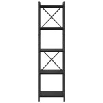 vidaXL Bibliotecă Stejar negru 40 x 30 x 153 cm Lemn compozit vidaXL Bibliotecă Stejar negru 40 x 30 x 153 cm Lemn compozit