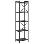 vidaXL Bibliotecă Stejar negru 40 x 30 x 153 cm Lemn compozit vidaXL Bibliotecă Stejar negru 40 x 30 x 153 cm Lemn compozit