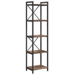 vidaXL Bibliotecă Stejar afumat 40 x 30 x 153 cm Lemn compozit