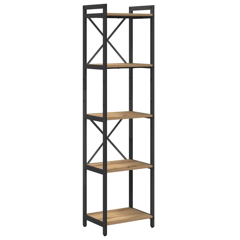 vidaXL Bibliotecă stejar artizanal 40 x 30 x 153 cm Lemn compozit