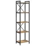 vidaXL Bibliotecă stejar artizanal 40 x 30 x 153 cm Lemn compozit