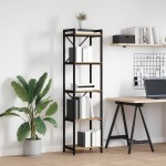 vidaXL Bibliotecă stejar artizanal 40 x 30 x 153 cm Lemn compozit
