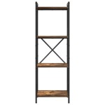 vidaXL Bibliotecă Stejar afumat 40 x 30 x 118 cm Lemn compozit