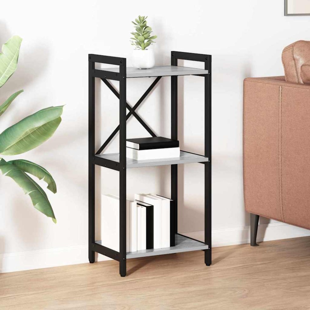 vidaXL Bibliotecă sonoma gri 40 x 30 x 83 cm Lemn compozit