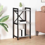 vidaXL Bibliotecă sonoma gri 40 x 30 x 83 cm Lemn compozit