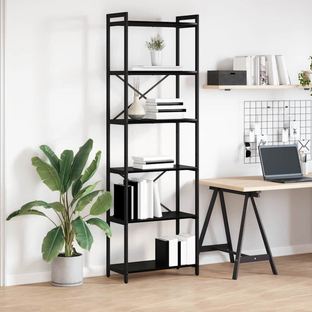 vidaXL Bibliotecă Stejar negru 60 x 30 x 188 cm Lemn compozit