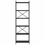 vidaXL Bibliotecă Stejar negru 60 x 30 x 188 cm Lemn compozit vidaXL Bibliotecă Stejar negru 60 x 30 x 188 cm Lemn compozit