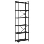 vidaXL Bibliotecă Stejar negru 60 x 30 x 188 cm Lemn compozit vidaXL Bibliotecă Stejar negru 60 x 30 x 188 cm Lemn compozit