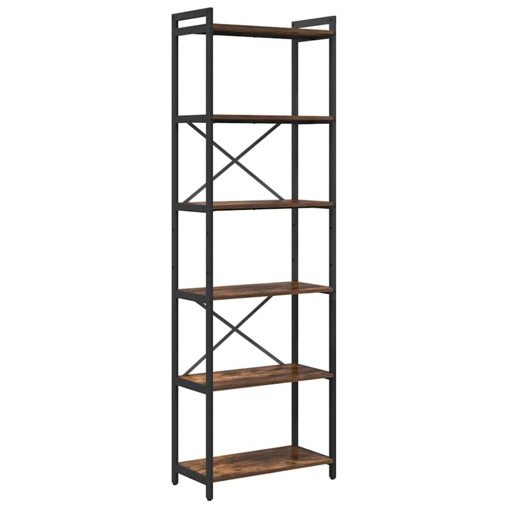 vidaXL Bibliotecă Stejar afumat 60 x 30 x 188 cm Lemn compozit