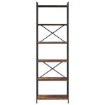 vidaXL Bibliotecă Stejar afumat 60 x 30 x 188 cm Lemn compozit