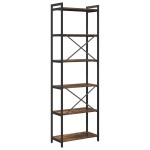 vidaXL Bibliotecă Stejar afumat 60 x 30 x 188 cm Lemn compozit