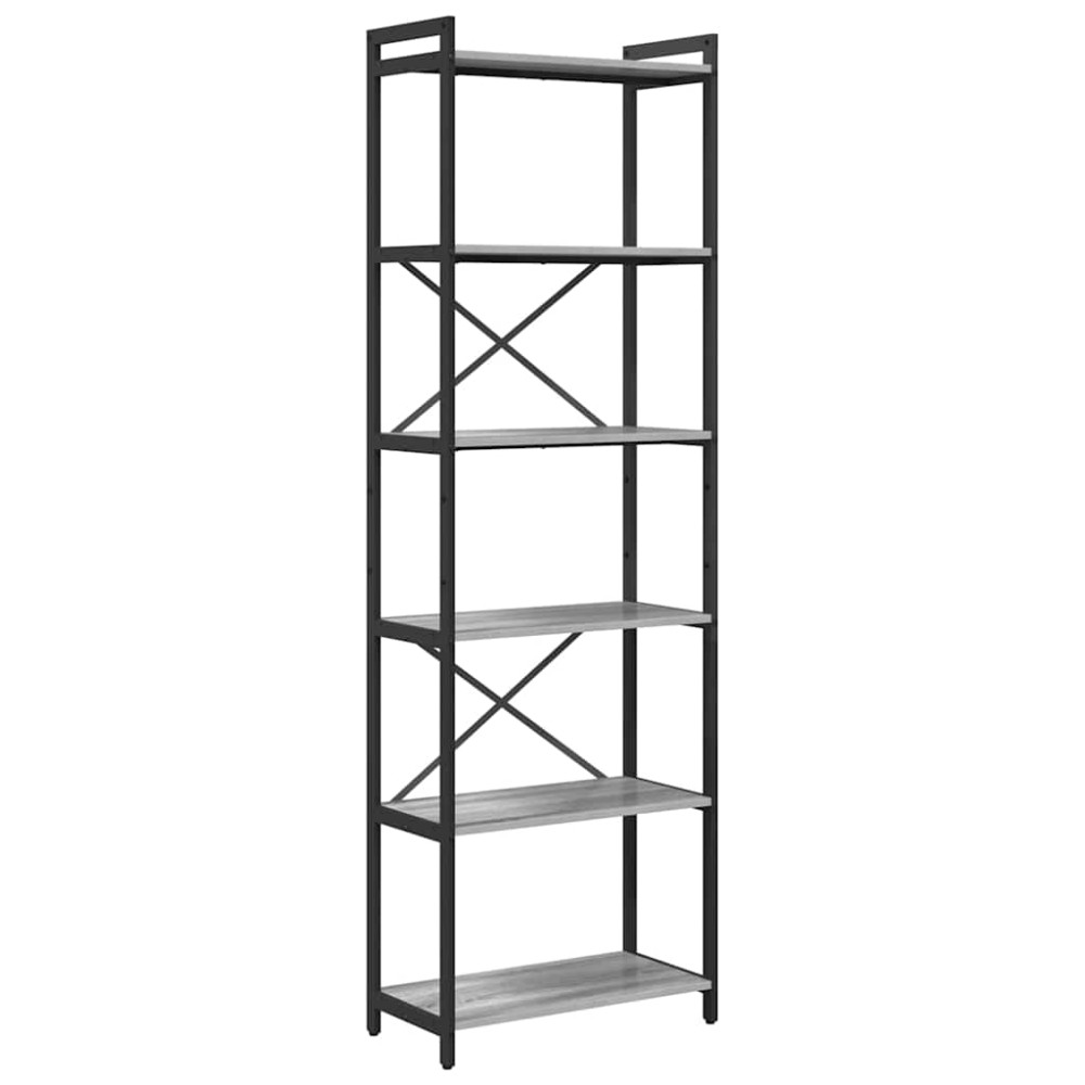 vidaXL Bibliotecă sonoma gri 60 x 30 x 188 cm Lemn compozit