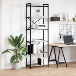 vidaXL Bibliotecă sonoma gri 60 x 30 x 188 cm Lemn compozit