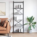 vidaXL Bibliotecă sonoma gri 60 x 30 x 188 cm Lemn compozit