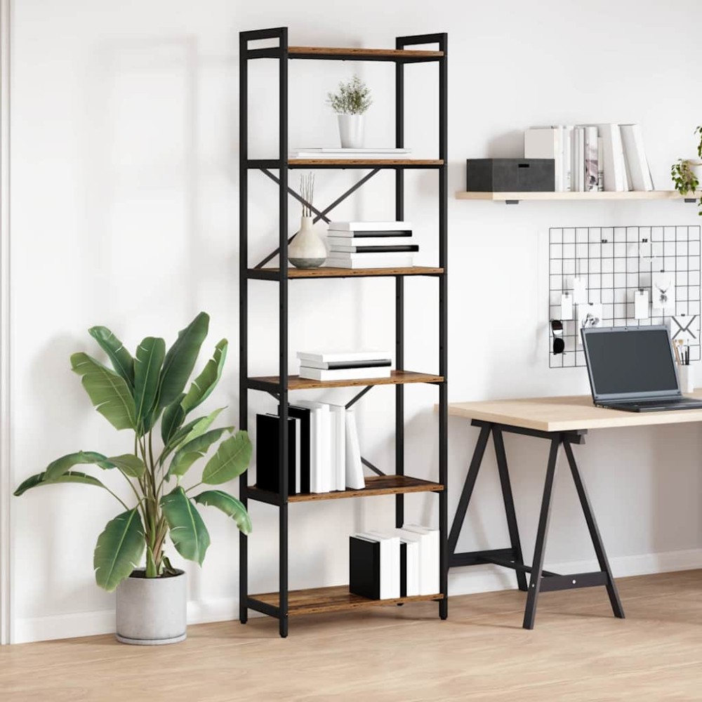 vidaXL Bibliotecă Lemn vechi 60 x 30 x 188 cm Lemn compozit