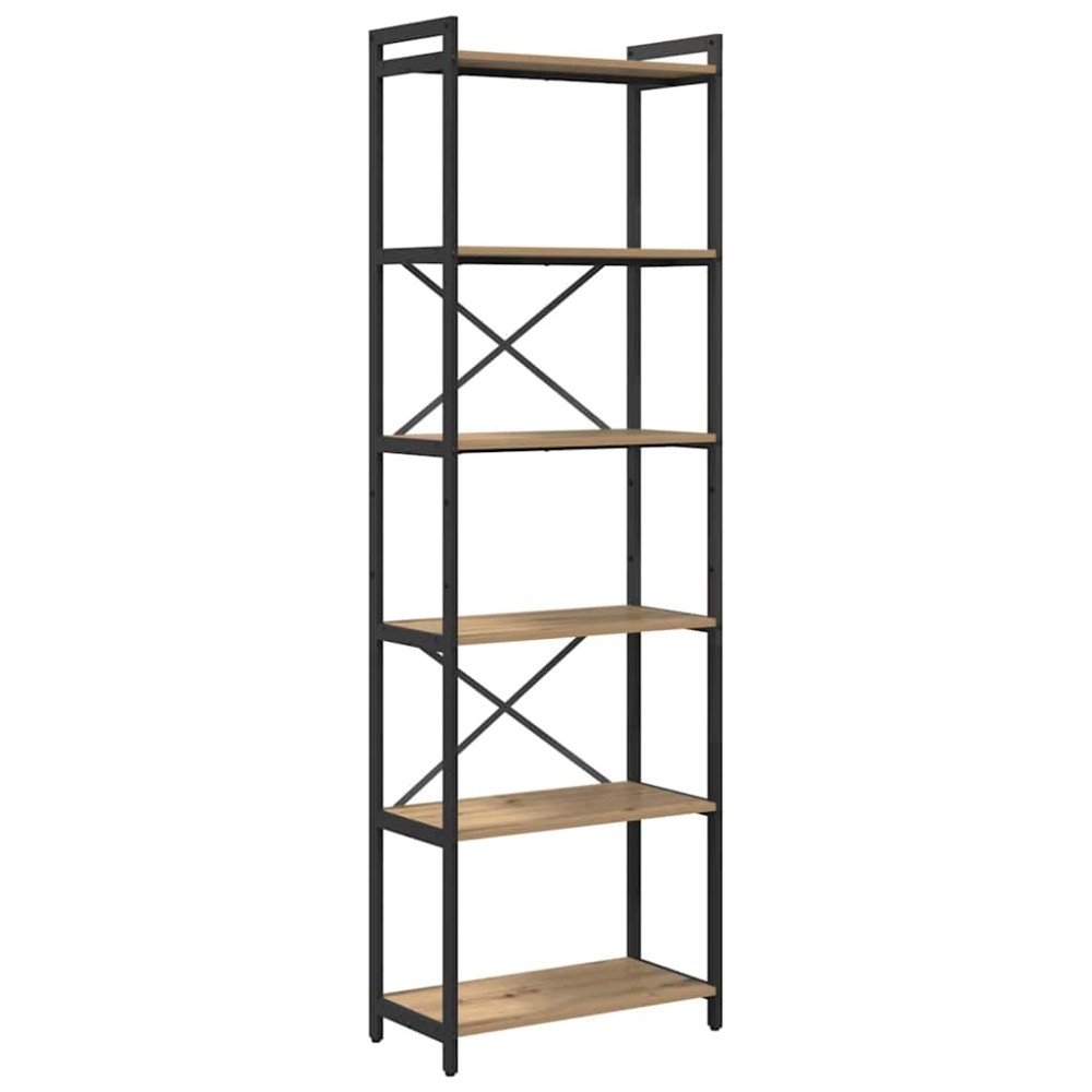 vidaXL Bibliotecă stejar artizanal 60 x 30 x 188 cm Lemn compozit