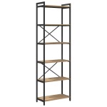 vidaXL Bibliotecă stejar artizanal 60 x 30 x 188 cm Lemn compozit