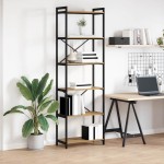 vidaXL Bibliotecă stejar artizanal 60 x 30 x 188 cm Lemn compozit