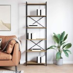 vidaXL Bibliotecă stejar artizanal 60 x 30 x 188 cm Lemn compozit