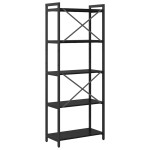 vidaXL Bibliotecă Stejar negru 60 x 30 x 153 cm Lemn compozit vidaXL Bibliotecă Stejar negru 60 x 30 x 153 cm Lemn compozit