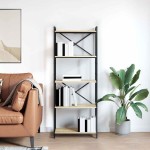 vidaXL Bibliotecă Stejar sonoma 60 x 30 x 153 cm Lemn compozit vidaXL Bibliotecă Stejar sonoma 60 x 30 x 153 cm Lemn compozit