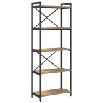 vidaXL Bibliotecă stejar artizanal 60 x 30 x 153 cm Lemn compozit