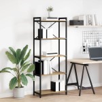 vidaXL Bibliotecă stejar artizanal 60 x 30 x 153 cm Lemn compozit