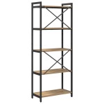 vidaXL Bibliotecă stejar artizanal 60 x 30 x 153 cm Lemn compozit
