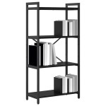 vidaXL Bibliotecă Stejar negru 60 x 30 x 118 cm Lemn compozit vidaXL Bibliotecă Stejar negru 60 x 30 x 118 cm Lemn compozit